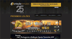 Desktop Screenshot of criouloremates.com.br