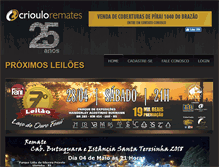 Tablet Screenshot of criouloremates.com.br